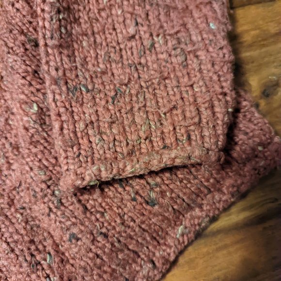 Vintage Relais Rose Chunky Cropped Cardigan Sweater - Small - Picture 5 of 7